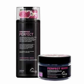 TRUSS Perfect Hair Mask with Collagen, Keratin & Hyaluronic Acid, Deep Conditioning Treatment Bundle with Shampoo - For All Hair Types, Anti-Age