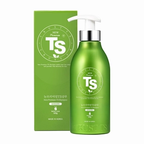 TS New Premium Shampoo | Korean Hair Loss Care for Thinning Hair with Biotin & Niacinamide | Zinc Pyrithione & 19 Botanical Extracts | Sulfate-Free Creamy Formula for Scalp Health (17.6 Fl Oz / 500ml)