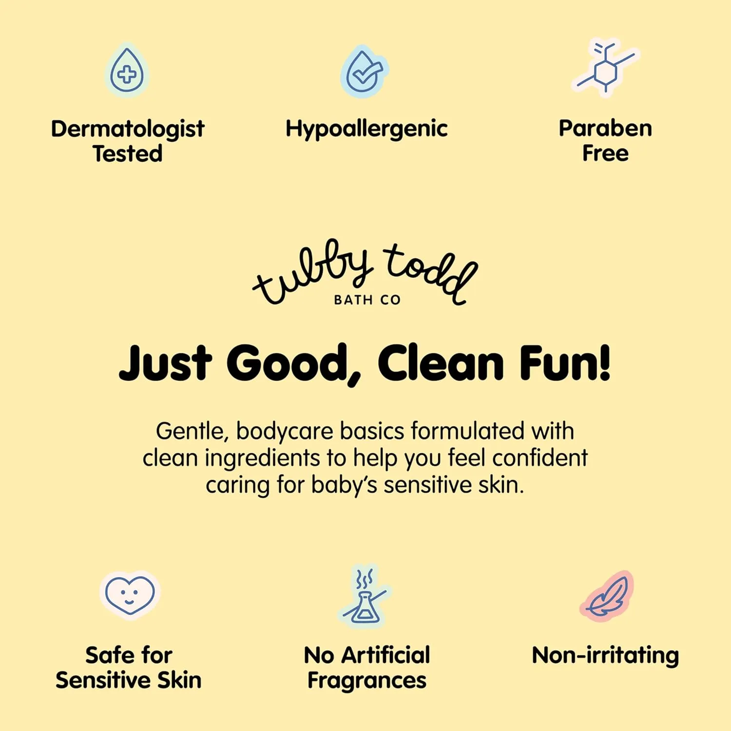 TUBBY TODD Hair   Body Wash - Baby Shampoo and Body Wash - Gentle, Natural Baby Was for Newborns, Babies, and Toddlers - Non-Toxic and Hypoallergenic - Lavender Rosemary, 2 Pack, 8.5oz & 25oz