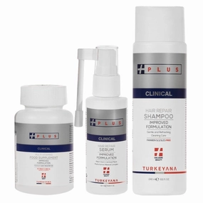 TURKEYANA PLUS Hair Growth & Repair Set - 1 Month Supply of Clinical Serum, Multivitamins, Shampoo for Enhanced Hair Health & Vitality, Paraben-Free, Unisex Adult