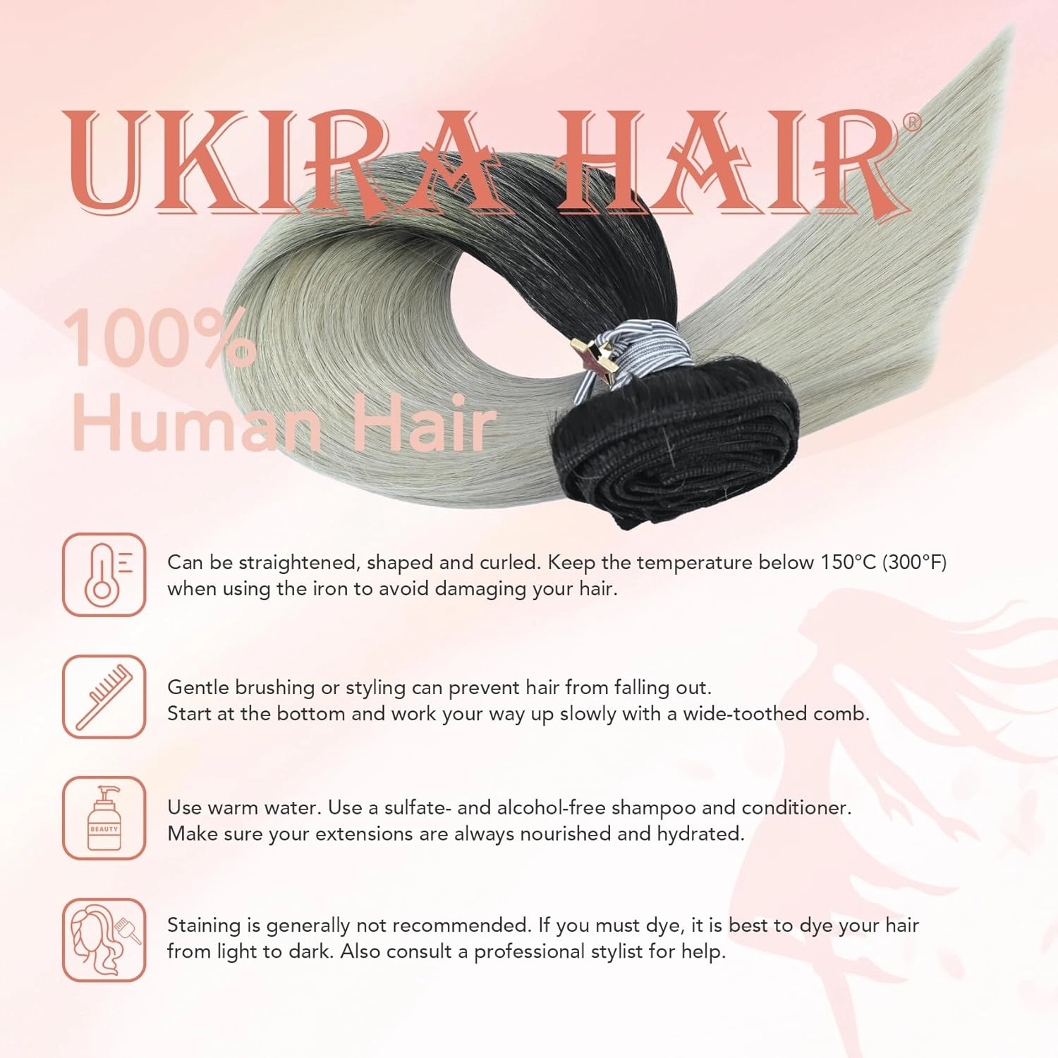 Ukira Black Silver Hair Extensions for Women Real Human Hair, 16 Inch 120g 7pcs Natural Black Fading to Grey Human Hair Clip in Extensions, Silky Natural Straight Remy Human Hair Clip ins