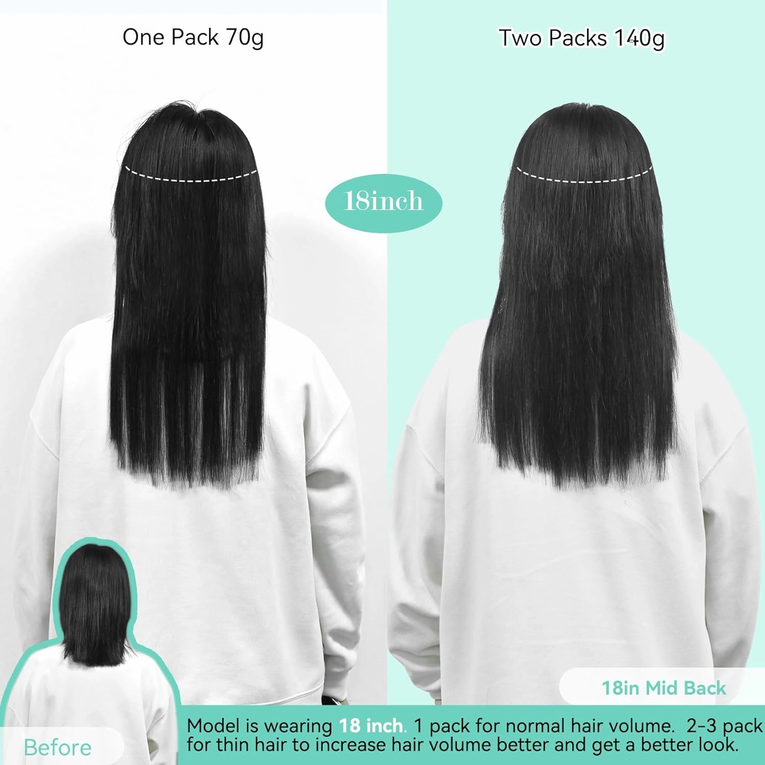 Ukira Brown Balayage Hair Extensions Real Human Hair, 18 Inch 70g 7pcs 2/6/2 Dark Brown to Chestnut Brown Ombre Clip in Hair Extensions, Natural Straight Remy Human Hair Clip in Extensions
