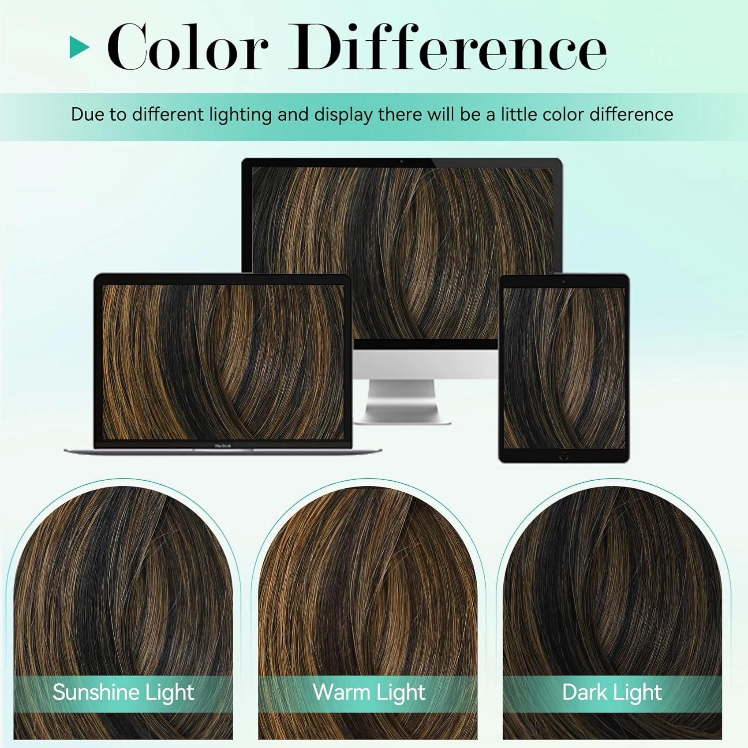 Ukira Brown Balayage Hair Extensions Real Human Hair, 18 Inch 70g 7pcs 2/6/2 Dark Brown to Chestnut Brown Ombre Clip in Hair Extensions, Natural Straight Remy Human Hair Clip in Extensions