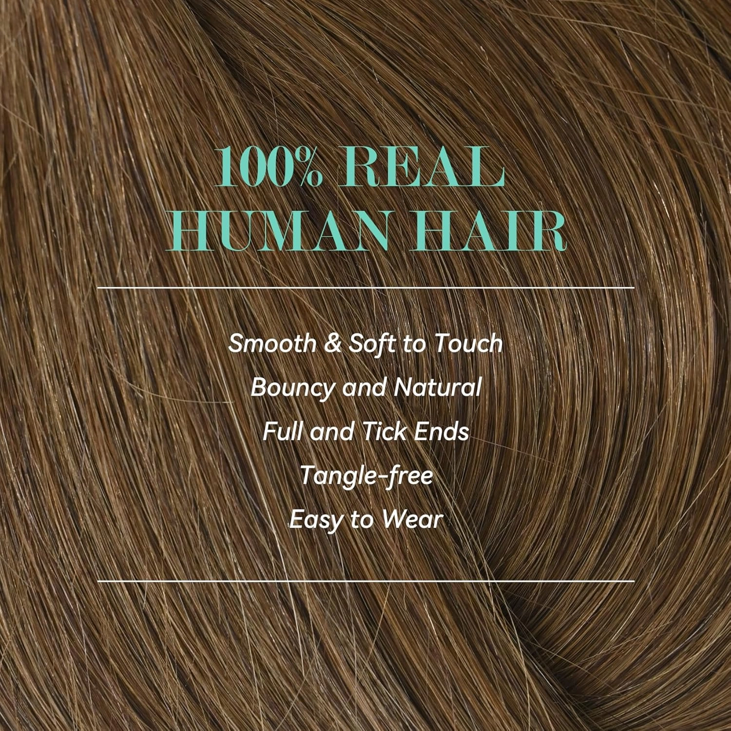 Ukira Brown Hair Extensions Real Human Hair, 18 Inch 70g 7pcs Light Brown Human Hair Extensions Clip ins for Women, Soft Natural Straight Remy Human Hair Clip in Extensions