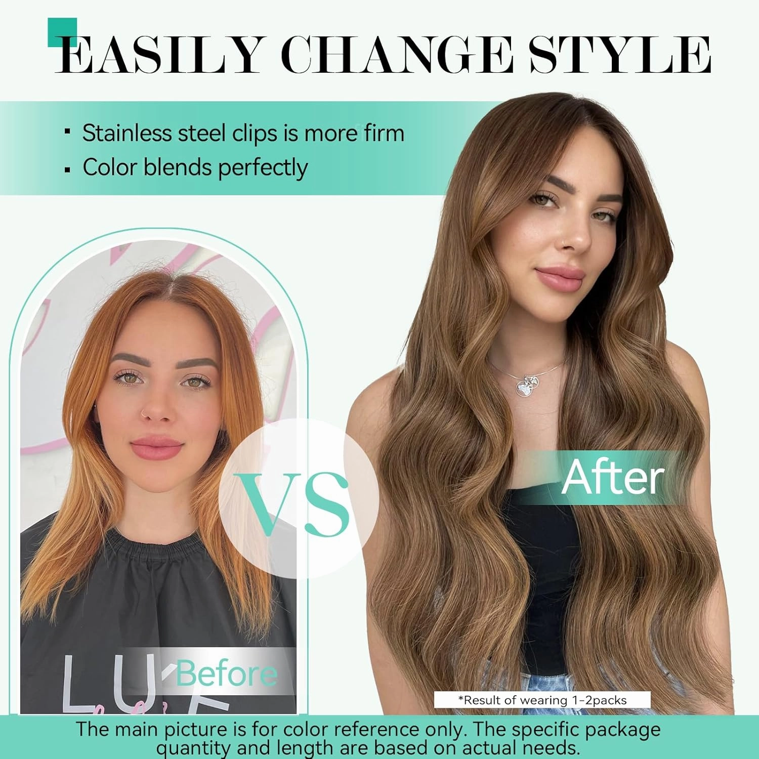 Ukira Brown Hair Extensions Real Human Hair, 18 Inch 70g 7pcs Light Brown Human Hair Extensions Clip ins for Women, Soft Natural Straight Remy Human Hair Clip in Extensions