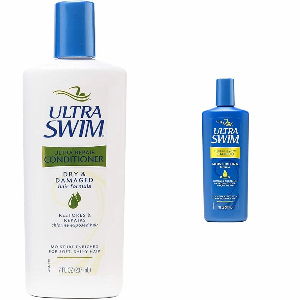 Ultra Swim Conditioner & Shampoo Bundle - Ultra Hydration 7oz Conditioner and Chlorine Removal 7 Ounce Shampoo