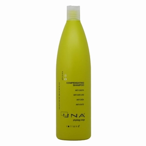 UNA Compensating Shampoo - Stop Loss for Thinning Hair with Saw Palmetto, Nettle & Horsetail Extracts, Bestows Volume & Shine, pH Balanced, Sulfate & Paraben-Free - 1000ml