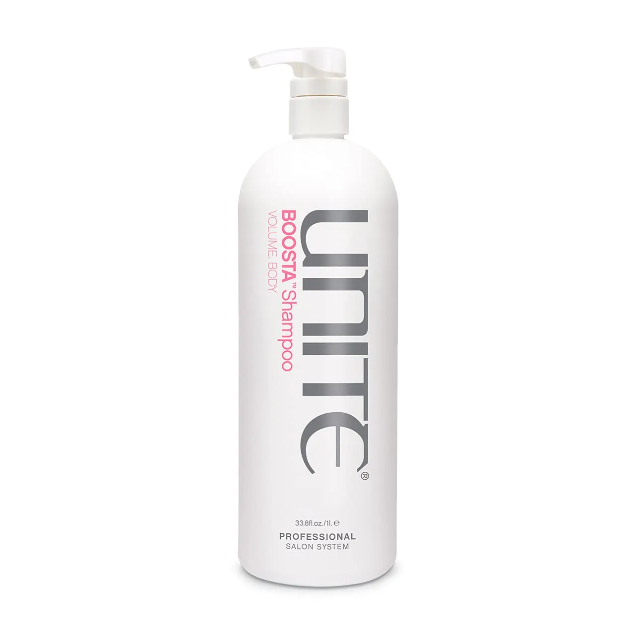 UNITE Hair – BOOSTA Shampoo – Volumizing – Body – Pump, Cleanses, Removes Build-Up, Fine Hair, 1L