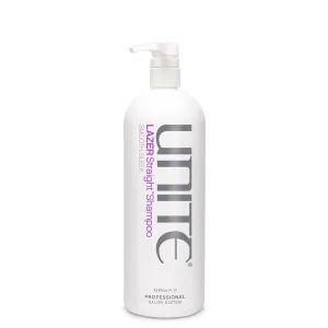 UNITE Hair – LAZER Straight Shampoo – Smoothing – Cleanses, Softens, Shine, Tames Frizz/Curls, 1L
