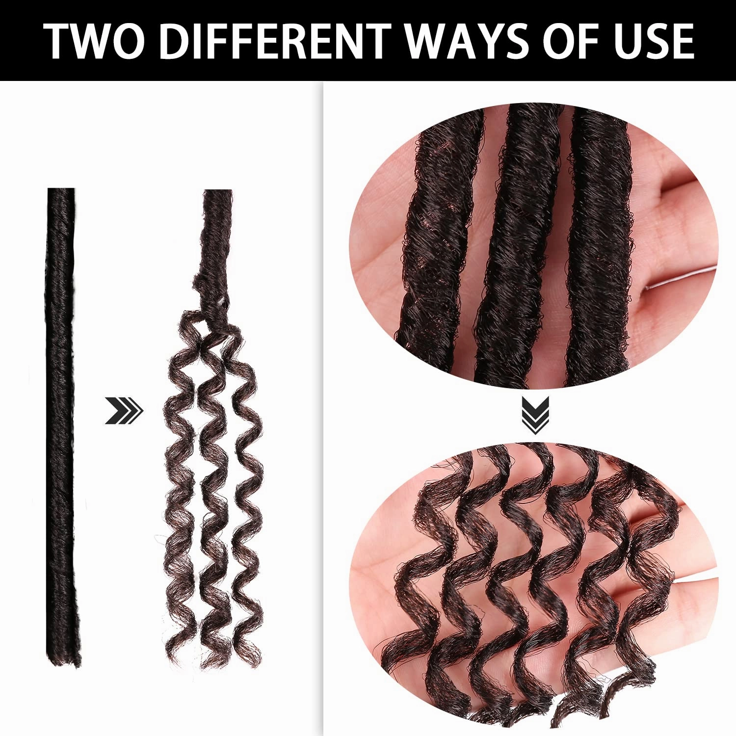 Urban Soft Dread Crochet Hair - 4 Packs Straight Faux Locs Crochet Soft Locs Braids 2 STYLE in ONE (#4)
