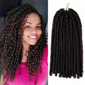 Urban Soft Dread Crochet Hair - 4 Packs Straight Faux Locs Crochet Soft Locs Braids 2 STYLE in ONE (#4)