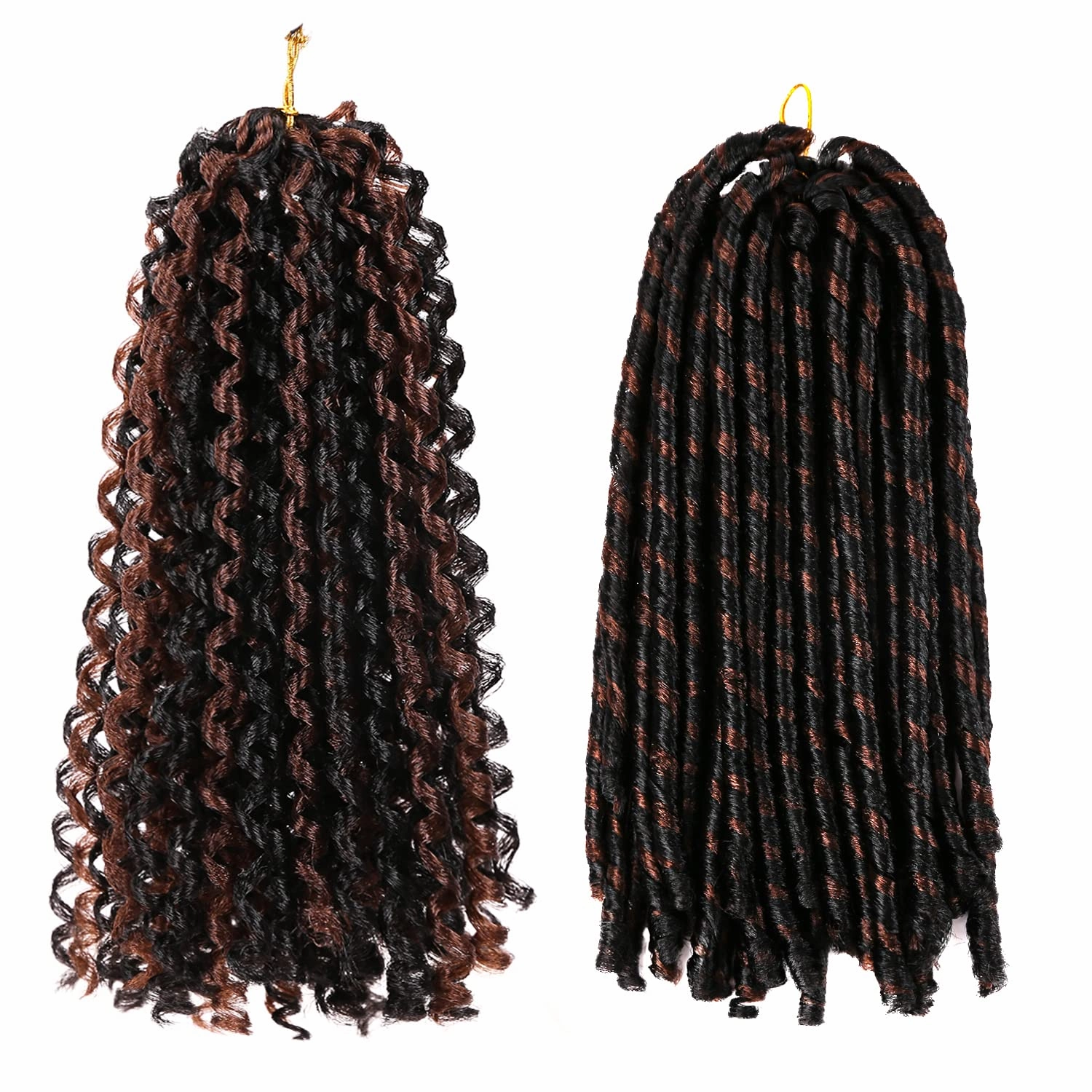Urban Soft Dread Crochet Hair - 4 Packs Straight Faux Locs Dreadlocks Braids 2 Style in One (4 Packs, #1B-30)