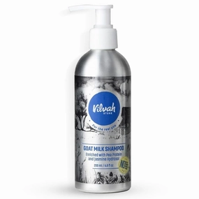 V-ilvah Store Goat Milk Shampoo, For Dry & Frizzy Hair with Pea Protein and Goat Milk, Strong & Shiny Hair, No Sulfates, No Paraben, Shampoo For Men and Women 200 ml 6.7Fl Oz