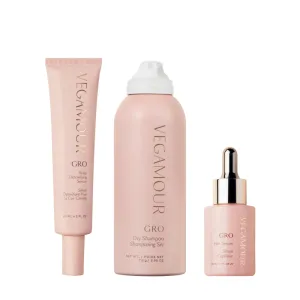 VEGAMOUR GRO Scalp Health Kit Includes GRO Scalp Detoxifying Serum, GRO Dry Shampoo & GRO Hair Serum for Thinning Hair