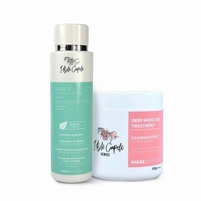 Venice Smoothing Keratin Kit, Keratin Hair Treatment Straightening Set- Keratina Para Alisar El Pelo Sin Formol - Paso Unico & Hair Mask for Silky Soft Hair (500g)- (Pack of 2)