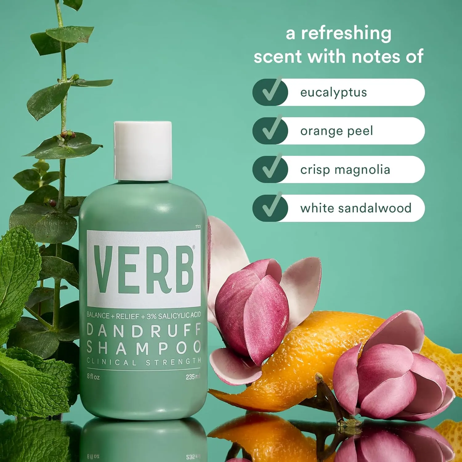VERB® Dandruff Shampoo - for Gentle Cleansing and Clinical Strength Dandruff Relief with 3% Salicylic Acid