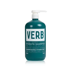 VERB Hydrate Shampoo - Cleanse Dry   Frizzy Hair - Smooth   Reduce Frizz - Amber   Warm Jasmine Scent