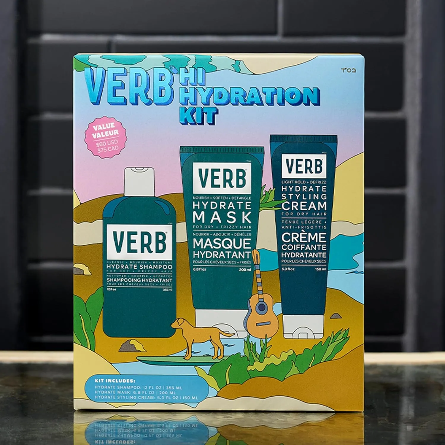 VERB Hydrate Shampoo   Conditioner Duo - Cleanses   Nourishes Dry   Frizzy Hair to Smooth   Reduce Frizz - Amber   Warm Jasmine Scent