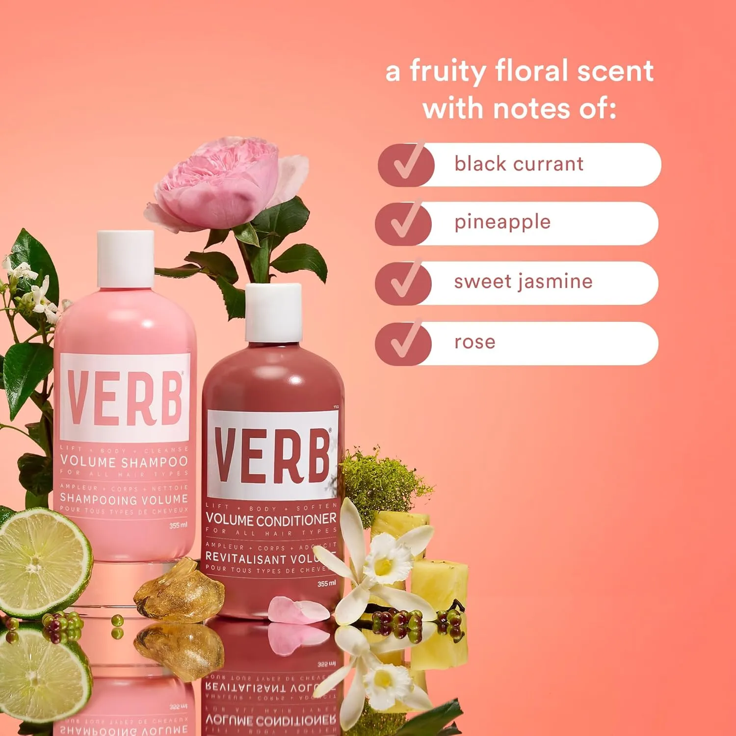 VERB Volume Shampoo & Conditioner Duo- Cleanses, Softens   Lifts Flat Hair