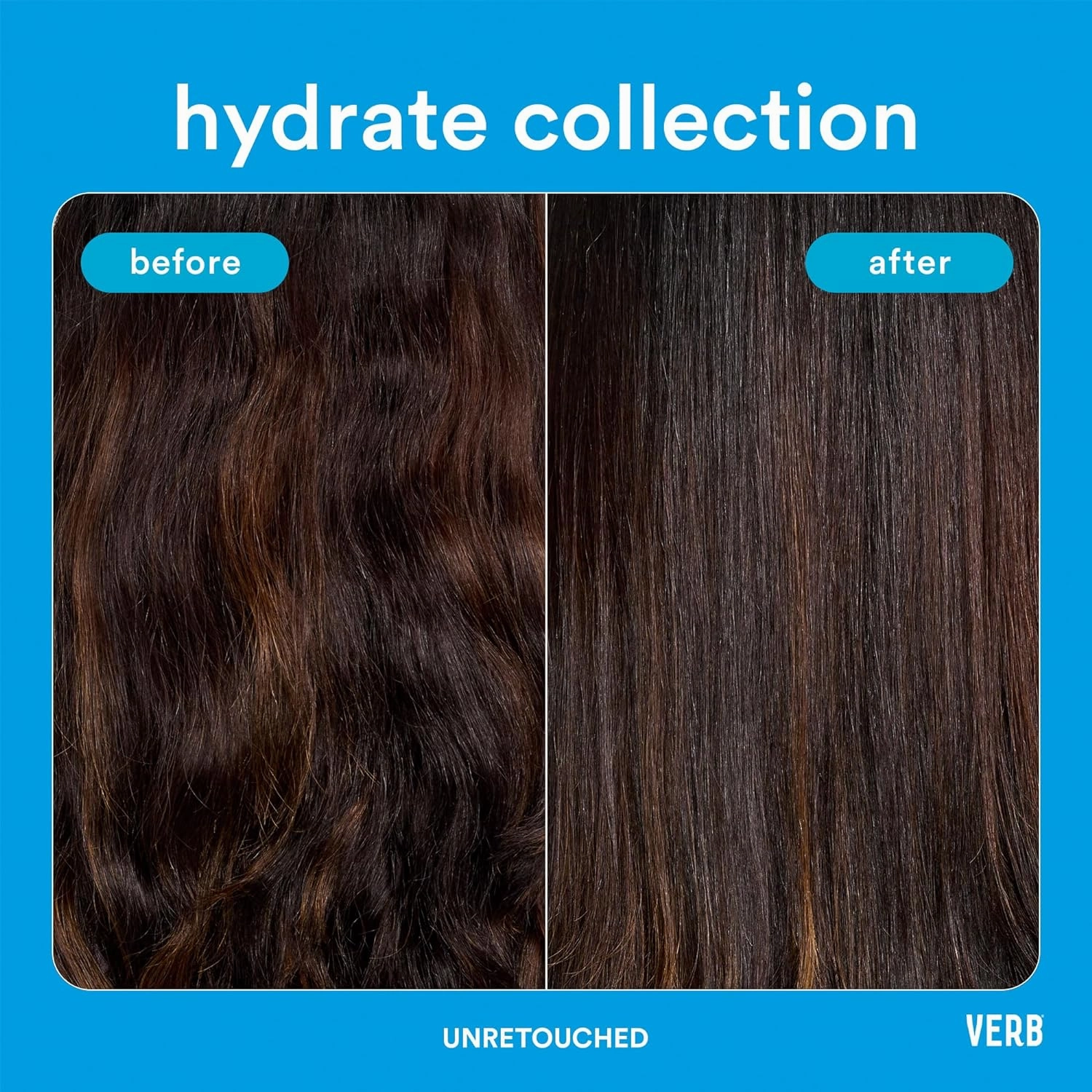 VERB Hydrate Shampoo   Conditioner Duo - Cleanses   Nourishes Dry   Frizzy Hair to Smooth   Reduce Frizz - Amber   Warm Jasmine Scent