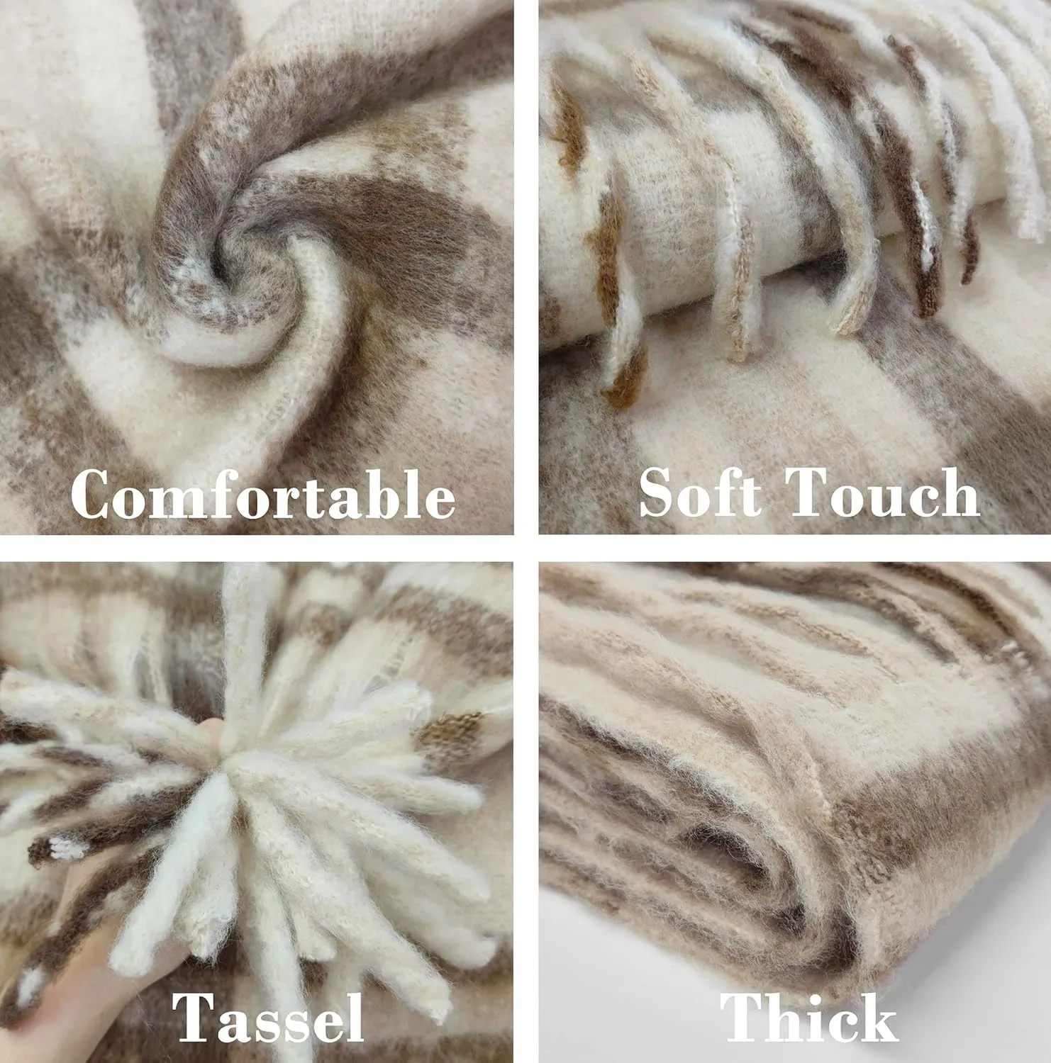 Vintage Scarfs for Women Warm Shawls and Wraps for Evening Dresses Soft Poncho Coat Thick Cashmere Wrap Cozy 2025