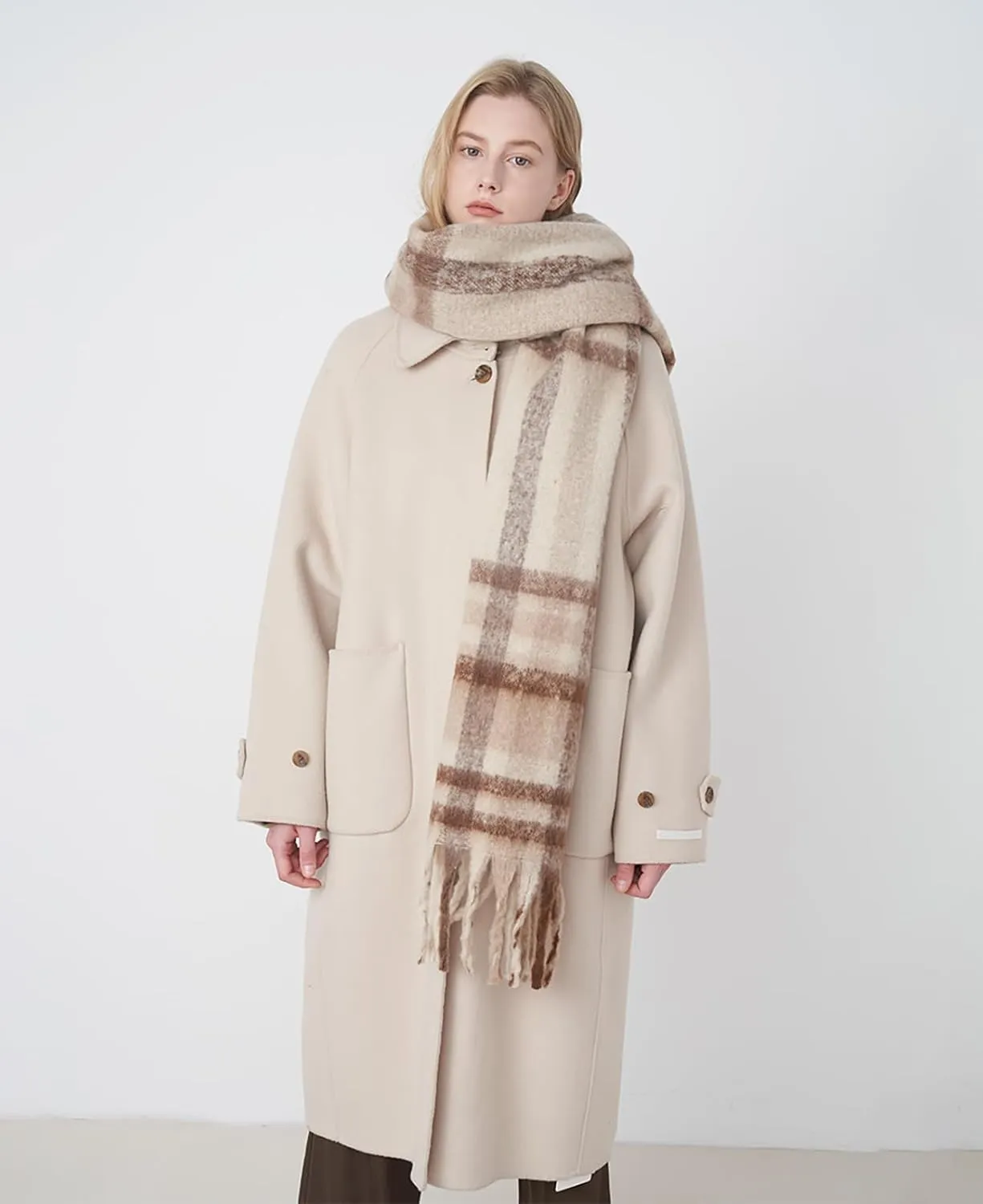 Vintage Scarfs for Women Warm Shawls and Wraps for Evening Dresses Soft Poncho Coat Thick Cashmere Wrap Cozy 2025