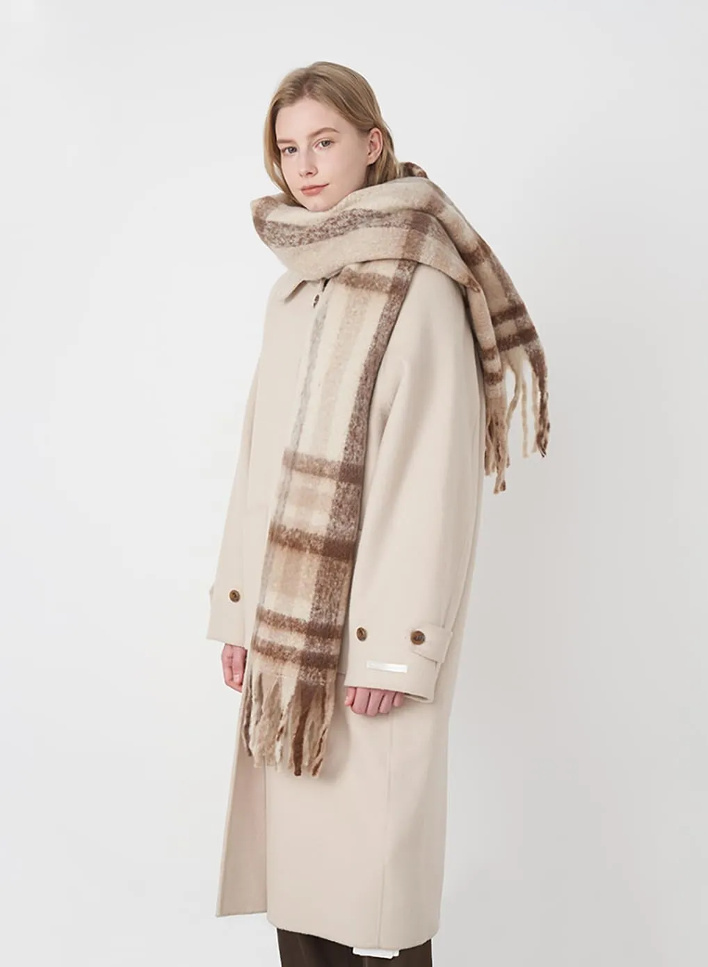 Vintage Scarfs for Women Warm Shawls and Wraps for Evening Dresses Soft Poncho Coat Thick Cashmere Wrap Cozy 2025