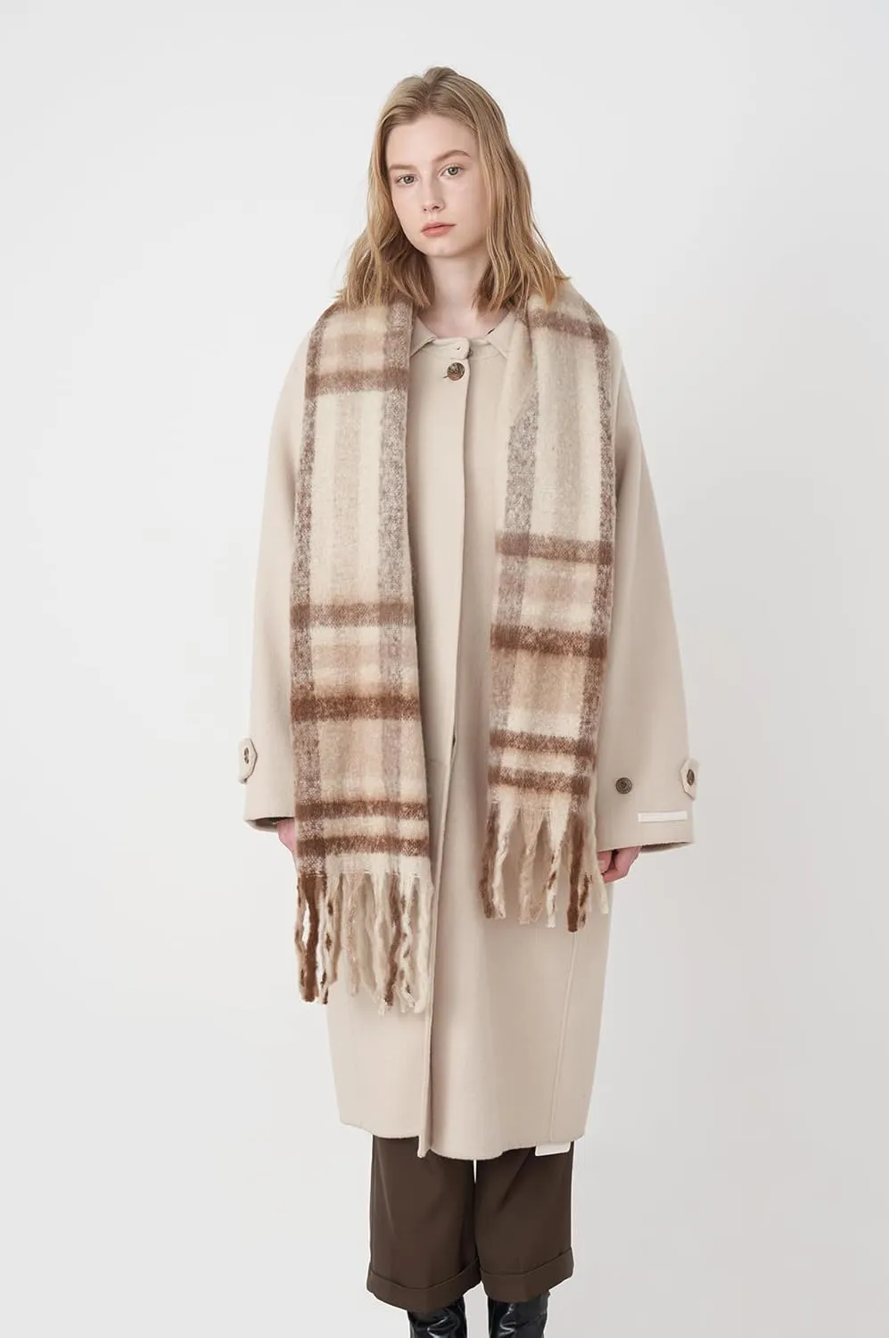 Vintage Scarfs for Women Warm Shawls and Wraps for Evening Dresses Soft Poncho Coat Thick Cashmere Wrap Cozy 2025