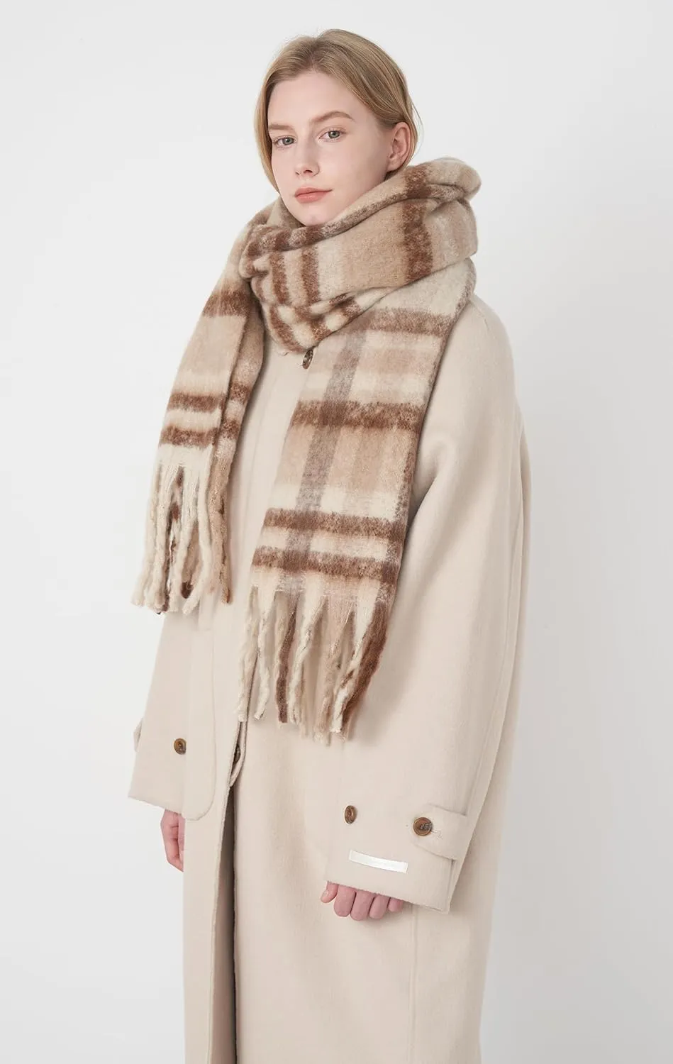 Vintage Scarfs for Women Warm Shawls and Wraps for Evening Dresses Soft Poncho Coat Thick Cashmere Wrap Cozy 2025