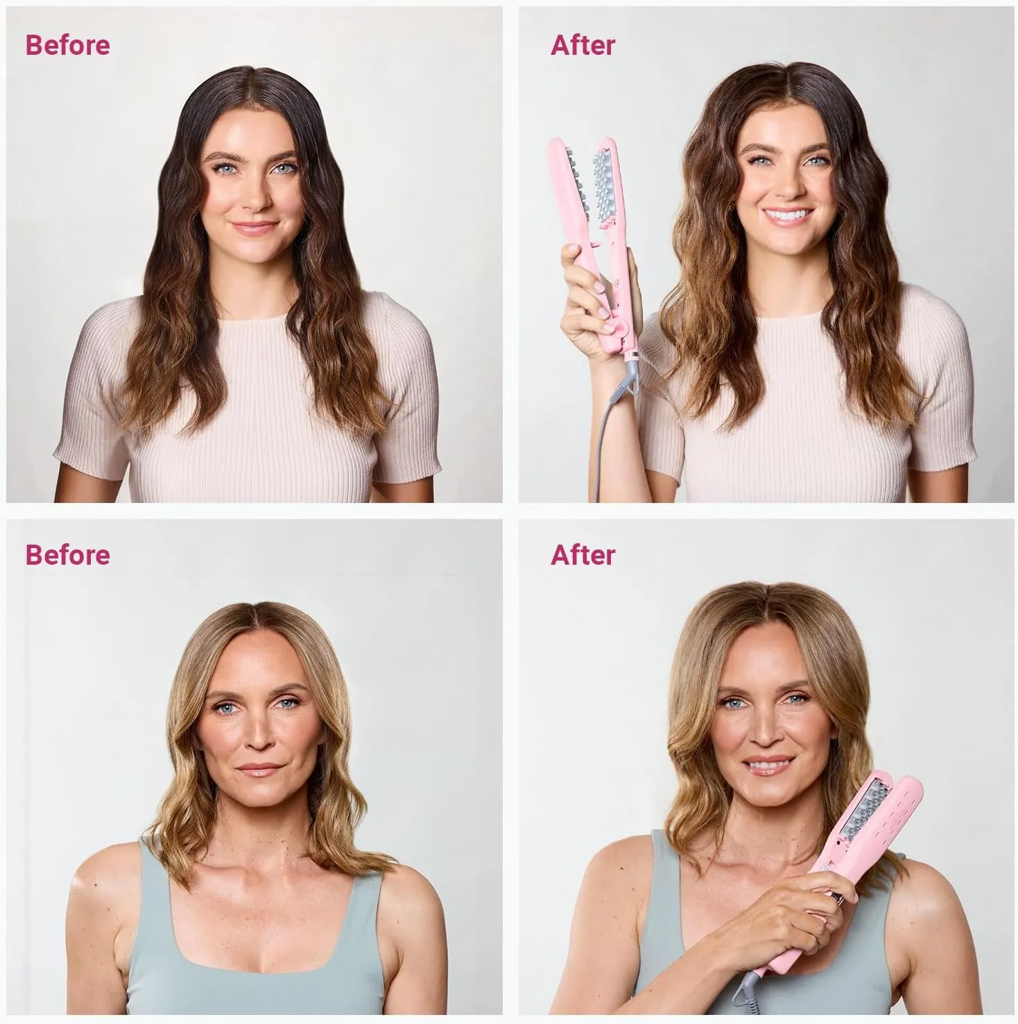 VOLOOM Petite 1” Inch Professional Volumizing Ceramic Flat Iron - Hair Volumizer & Styling Tool with Adjustable Temp & Auto Shut-Off for Lasting Volume for Medium or Fine Hair - Heat Resistant Case
