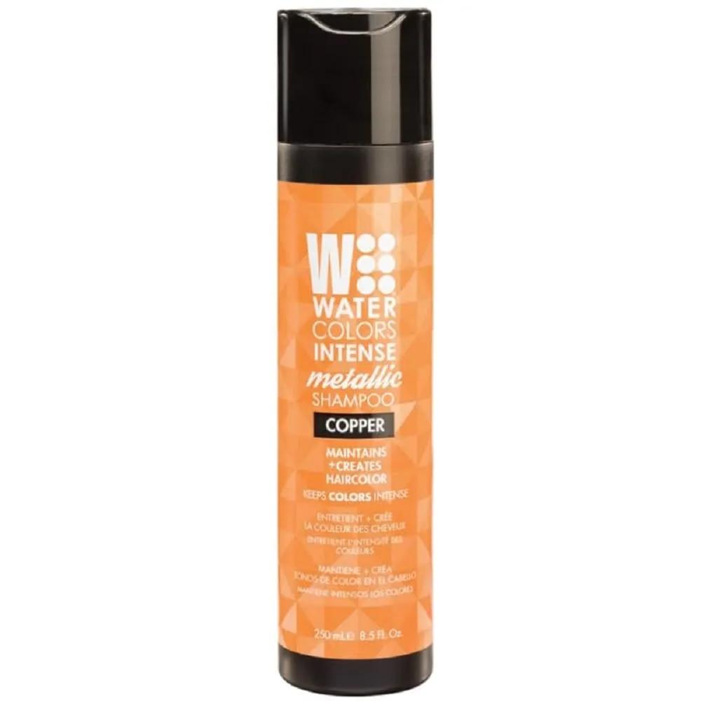 Watercolors INTENSE METALLIC Semi Permanet Color Depositing Shampoo-Sulfate & Paraben Free to Maintain & Enhance Hair Color 8 fl oz - COPPER