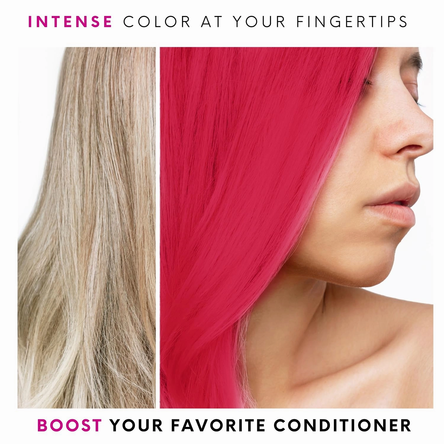 Watercolors Base Drops, Temporary Hair Dye Color Booster, Cruelty-Free, 4 oz - PINK