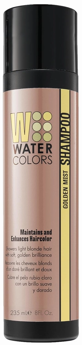 Watercolors by Tressa 3-in-1 Color Depositing Shampoo, Semi Permanent Hair Color, Hair Dye Shampoo for Curly, Dry, and Normal Hair, 8 fl oz - GOLDEN MIST