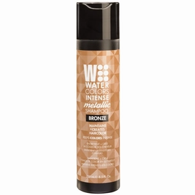 Watercolors by Tressa INTENSE METALLIC 3-in-1 Color Depositing Shampoo, Semi Permanent Hair Color, Hair Dye Shampoo for Curly, Dry, and Normal Hair, 8 fl oz - BRONZE