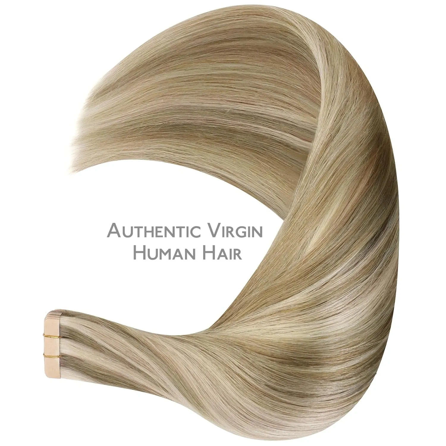 Wennalife Tape in Hair Extensions Human Hair Ash Brown Highlighted Golden Blonde Tape in Extensions, 10pcs 30g 22 inch Remy Invisible Tape Ins Straight Colored Soft Tape in Extensions Refill Set