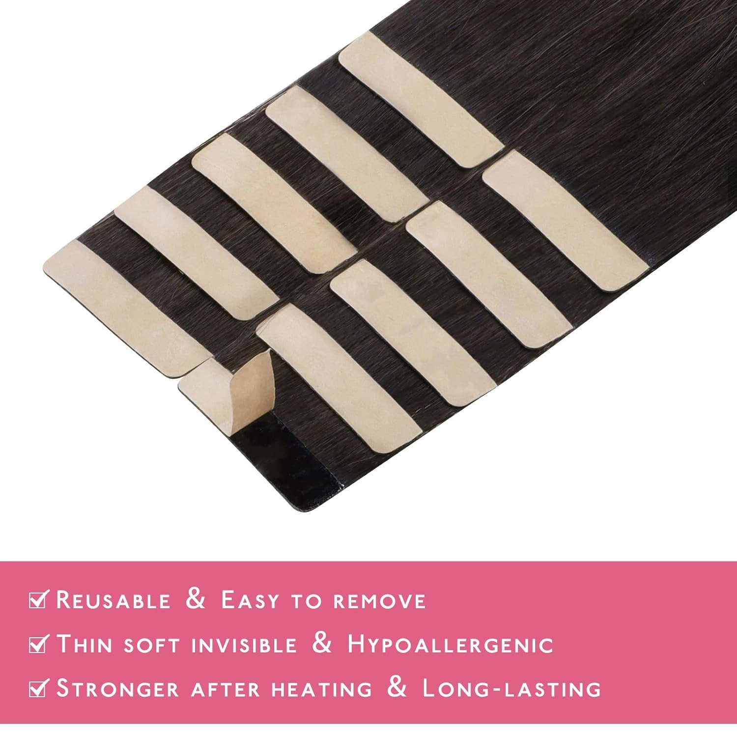 WENNALIFE Tape in Hair Extensions Human Hair Balayage Dark Brown Mixed Chestnut Brown Tape in Extensions, 10pcs 25g 16 inch Remy Invisible Tape Ins Straight Soft Real Human Hair Tape in Extensions