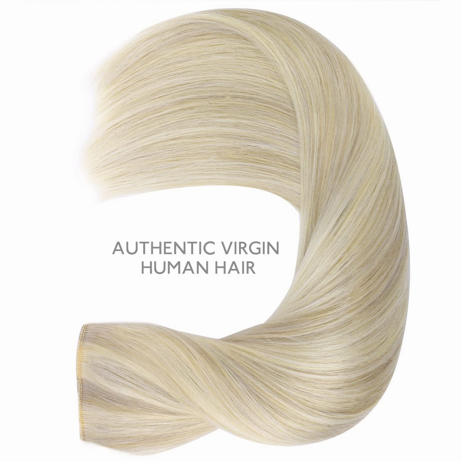 WENNALIFE Wire Hair Extensions (Increase 50% Lifespan) Real Human Hair 18 inch 95g Ash Blonde Highlighted Platinum Blonde Remy Hair Extensions Invisible