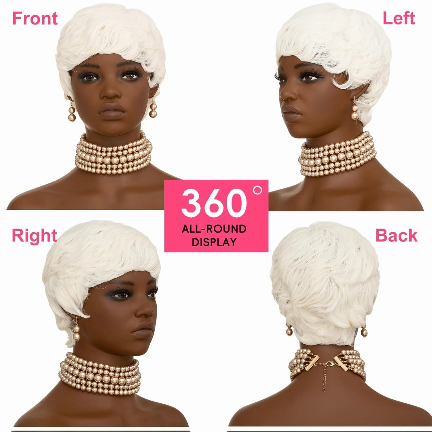 White Pixie Wig Short Pixie Wigs for Black Women white pixie cut wig Pixie Cut Wigs for Black Women Short Hair Wigs for Black Women Layered Synthetic Natural Cosplay