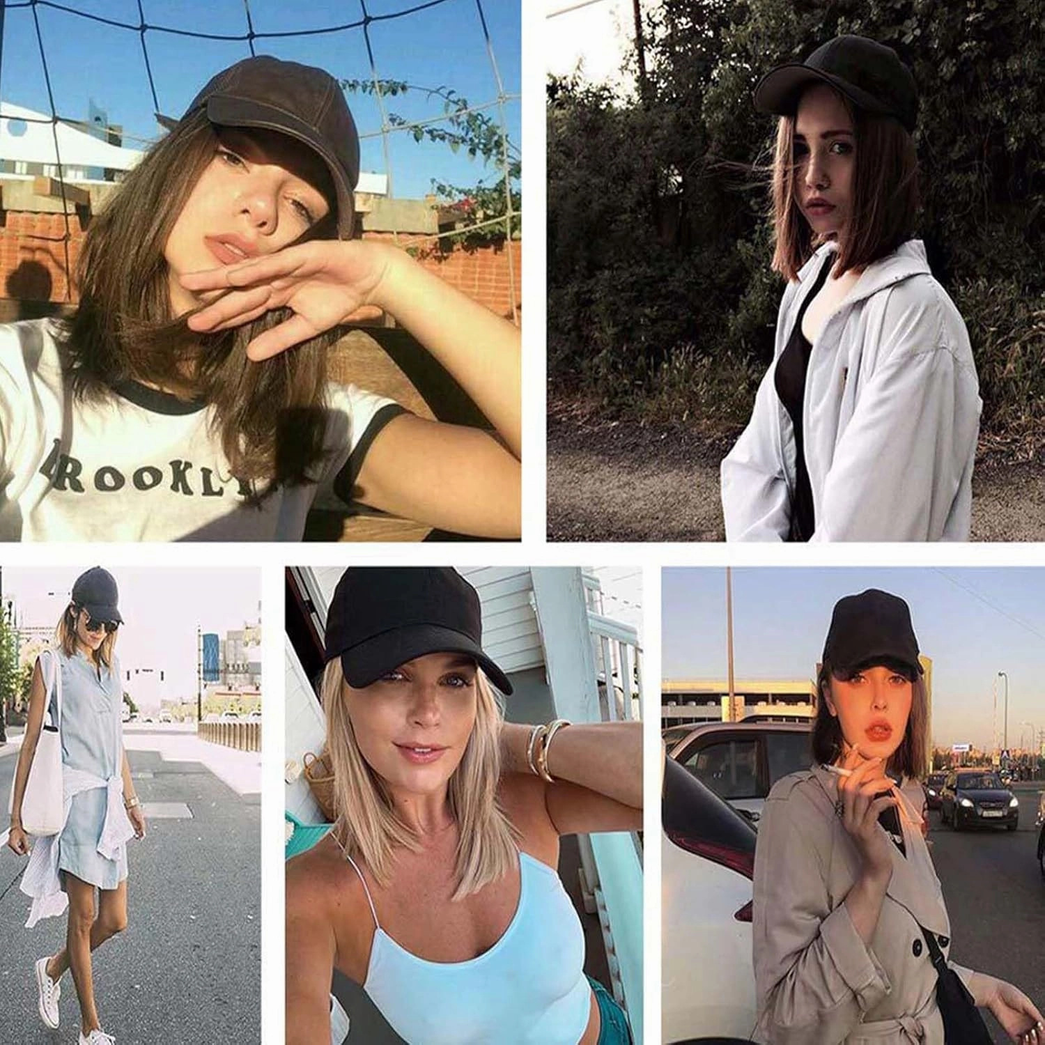 Woman Baseball Cap with Hair Extensions Straight Short Bob Hairstyle Adjustable Wig Hat 14inch Duck Tongue Hat Wig