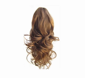 Women's Curly Claw Short Ponytail Blonde Brown Synthetic Wave Hair Little Ponytails 90G/Piece #12 16inches