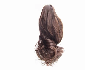Women's Curly Claw Short Ponytail Blonde Brown Synthetic Wave Hair Little Ponytails 90G/Piece #4 16inches