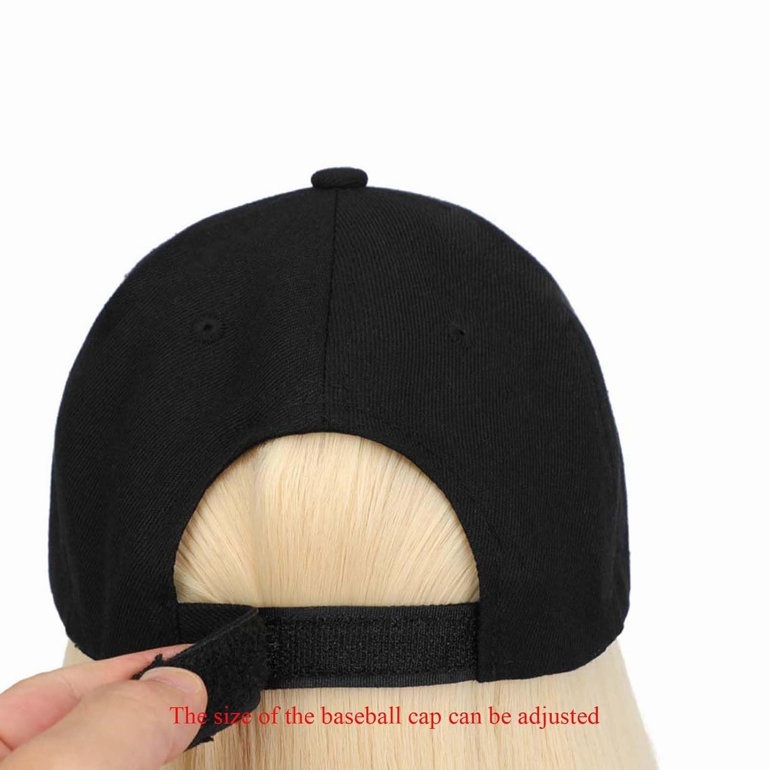 Women's Summer Baseball Cap Wig - Sun Hat with Short Straight Hair, Duck Tongue Cap