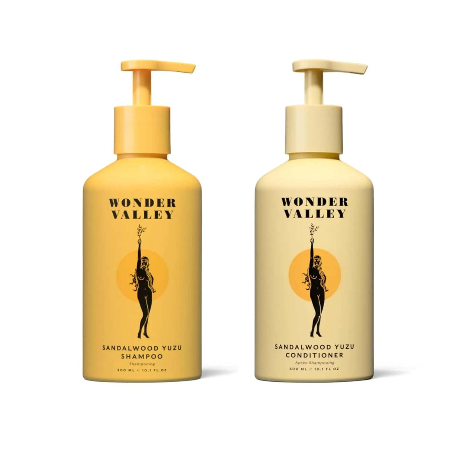 WONDER VALLEY - Sandalwood Yuzu Shampoo   Conditioner BUNDLE | Vegan, Cruelty-Free, Sulfate-Free (10.1 fl oz | 300 ml each)