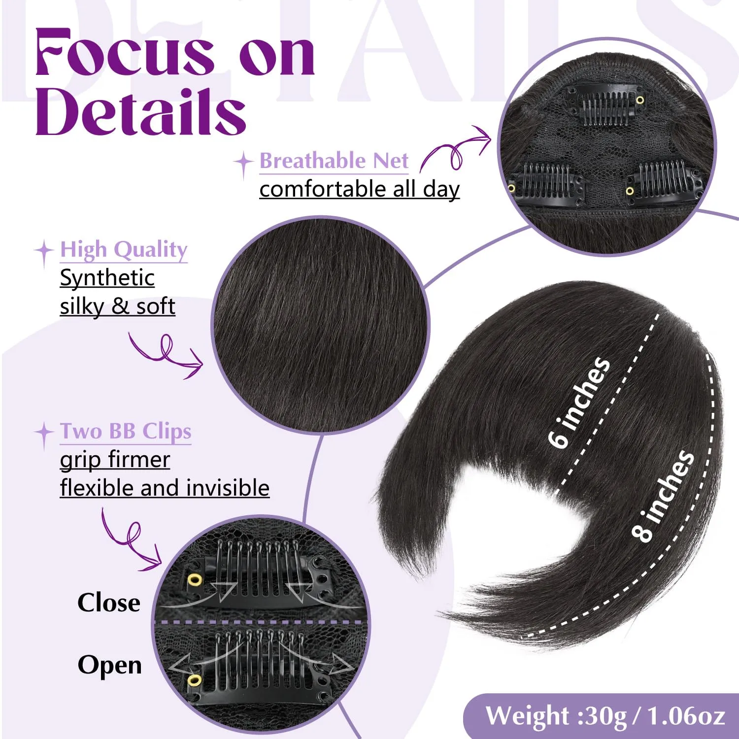 Yaki Drawstring Ponytail Extension with Bangs for Black Women, Yaki Straight with Curly Ends Synthetic Hairpiece Hair Extension Pony Tails with Bangs - 16 Inches, Black Brown