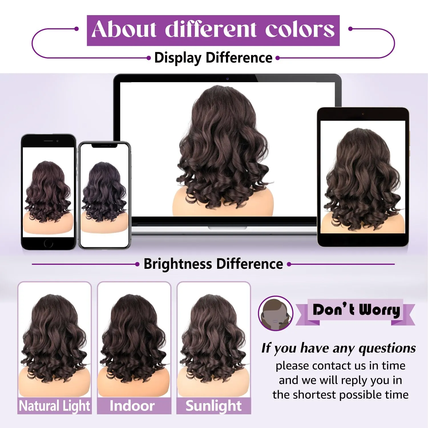 Yaki Drawstring Ponytail Extension with Bangs for Black Women, Yaki Straight with Curly Ends Synthetic Hairpiece Hair Extension Pony Tails with Bangs - 16 Inches, Dark Brown