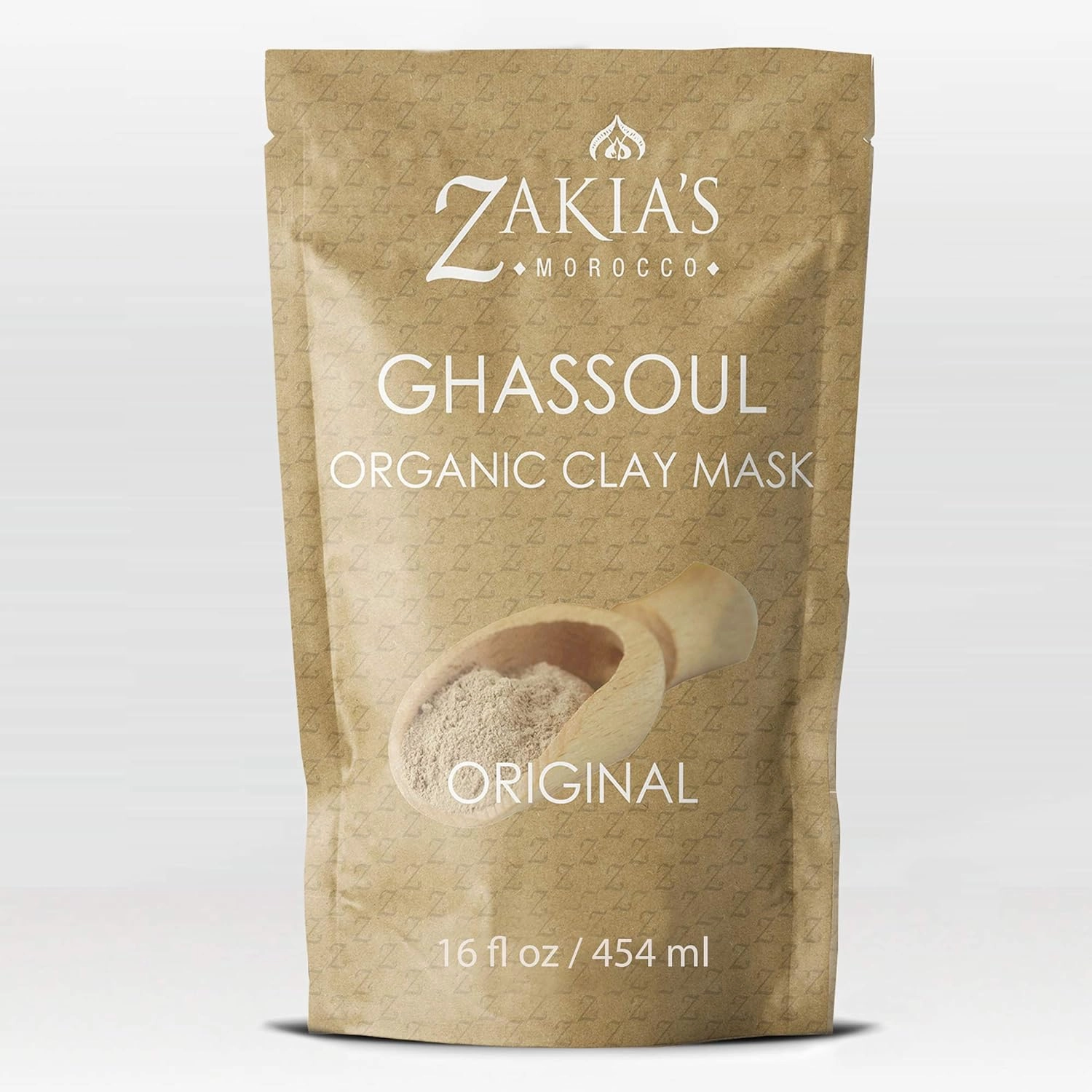 Zakia's Morocco Moroccan Rhassoul Clay Mask - Organic Natural Facial and Body Clay Mask - 1 lb
