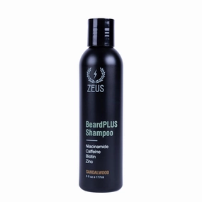 ZEUS BeardPLUS Shampoo for Men, Premium Beard Wash for Enhanced Growth, Thicker & Stronger Facial Hair with Biotin & Caffeine (Made in USA) 6 oz.