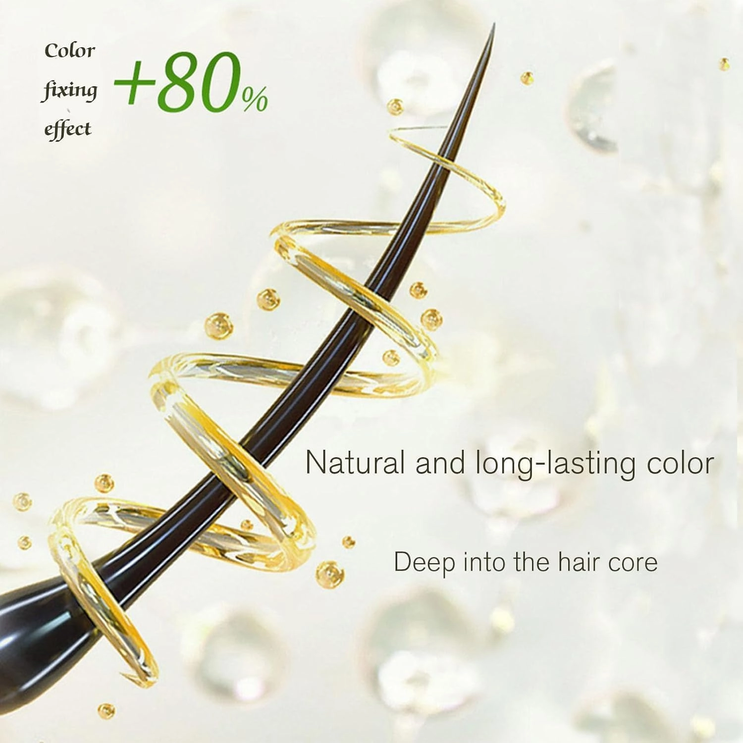 Zhihuashi Caviar Protein Hair Dye Shampoo, Zhihuashi Herbal Shampoo, Plant-Based Hair Coloring Cream, Shampoo Hair Dye for Women Men (Brown)
