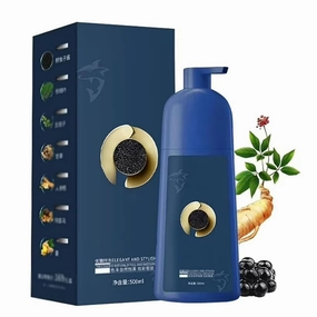 Zhihuashi Caviar Protein Hair Dye Shampoo, Zhihuashi Herbal Shampoo, Plant-Based Hair Coloring Cream, Shampoo Hair Dye for Women Men (Brown)