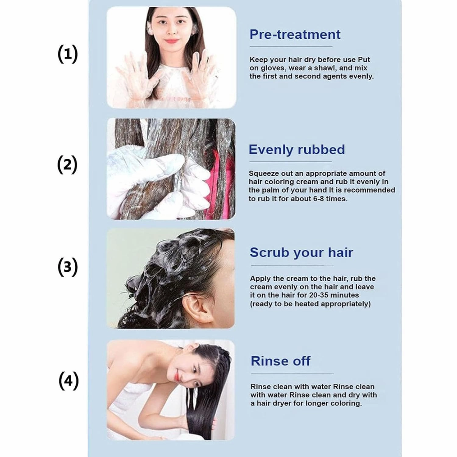 Zhihuashi Caviar Protein Hair Dye Shampoo, Zhihuashi Herbal Shampoo, Plant-Based Hair Coloring Cream, Shampoo Hair Dye for Women Men (Brown)